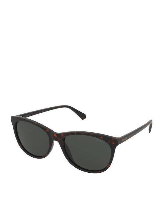 Polaroid Men's Sunglasses with Brown Tartaruga Plastic Frame and Green Lens PLD4161/S 086/UC