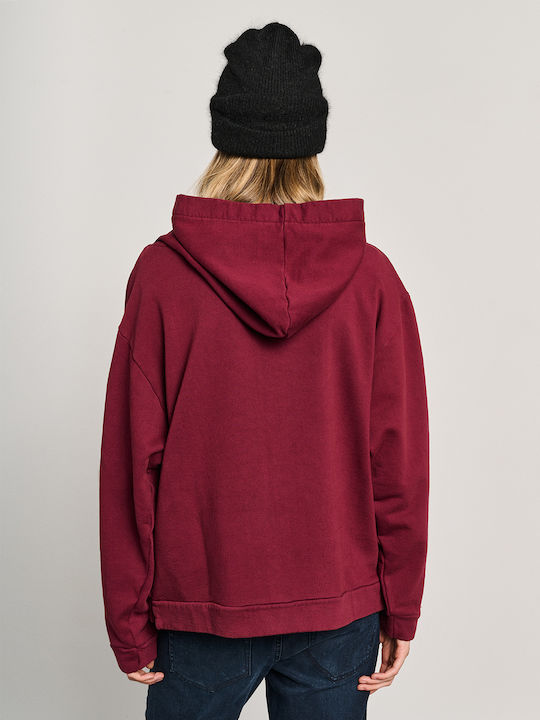 Women's Sweatshirt Hooded Bordeaux