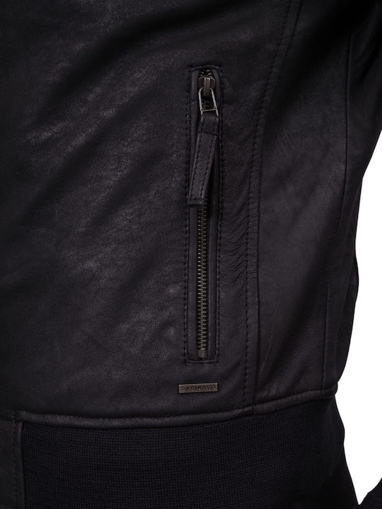 Sugar Vintage Sheep Leather Jacket Biker Black