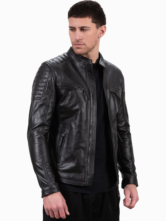 Leather Jacket Biker Black