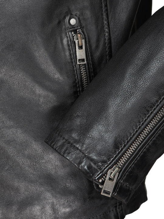 Leder Jacke Sette Ryan Schwarz