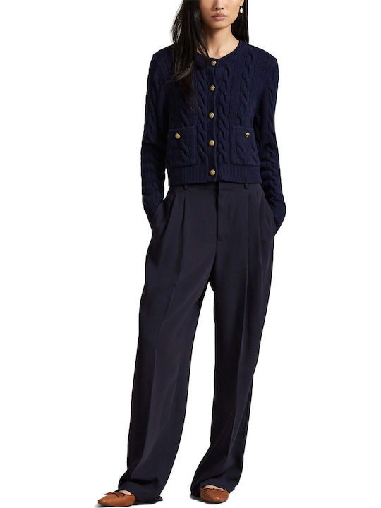 Damen Strickjacke mit Knöpfen Blau
