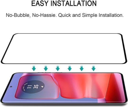 Edge Glue 9h Hd 3D Tempered Glass Μαύρο (Motorola Edge 50 Pro)