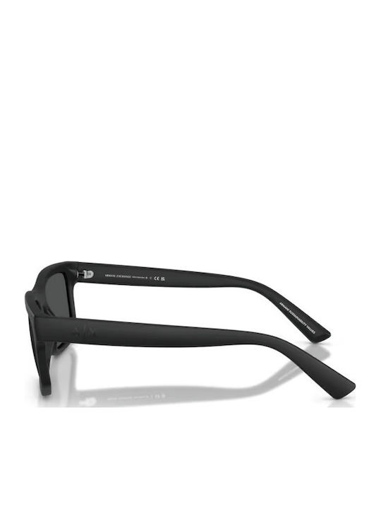Armani Exchange Men's Sunglasses with Black Plastic Frame and Gray Lens AX4165S 807887