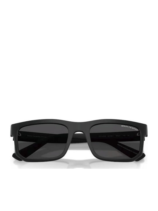 Armani Exchange Men's Sunglasses with Black Plastic Frame and Gray Lens AX4165S 807887
