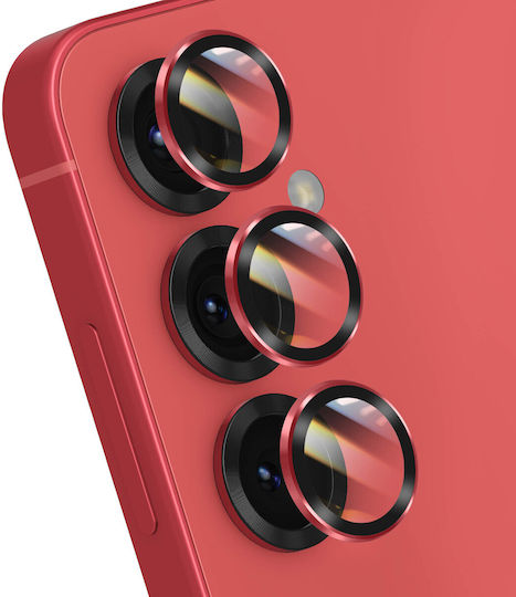 Forcell Camera Protection Tempered Glass Red for the Samsung Galaxy S25