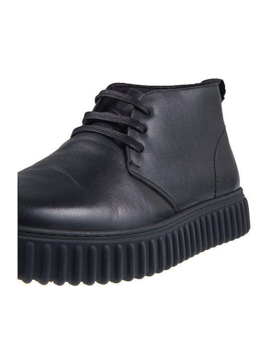 Leder Schwarz Herrenstiefel