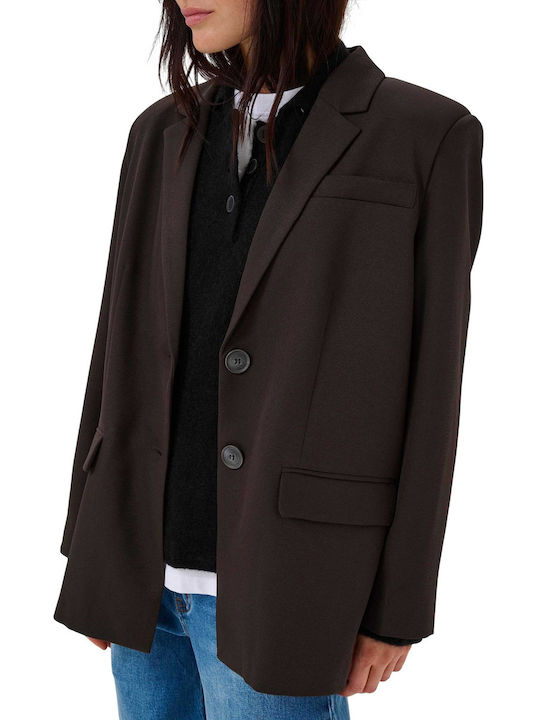 My Essential Wardrobe Γυναικείο Σακάκι Brown
