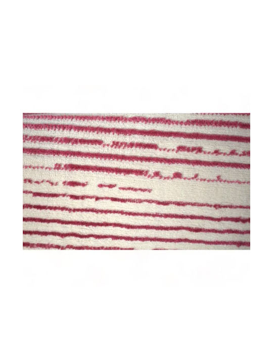 SpitiBazaar Rug Rectangular Pink - Ecru