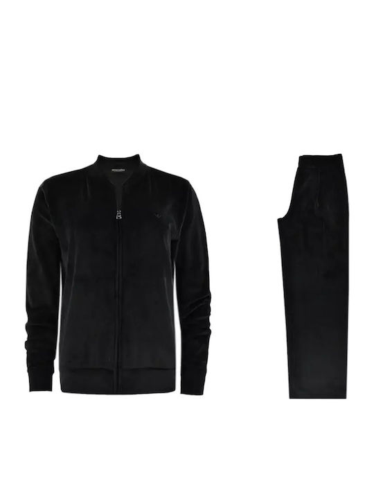 Sweatpants Set Velvet Black