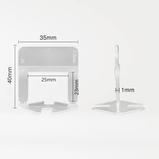 Tile Levelling Spacer 1mm Thickness 95 Pieces