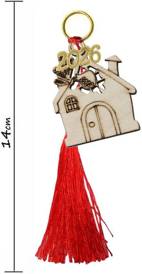 Tatu Moyo Handmade Hanging Lucky Charm Home Red made of Wood 2026 14cm 1pcs Tatu Moyo Handmade Hanging Lucky Charm Home Red made of Wood 2026 14cm 1pcs