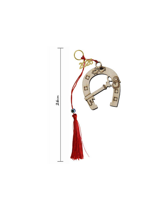 Tatu Moyo Handmade Hanging Lucky Charm Horseshoe Red made of Wood 2026 26cm 1pcs Tatu Moyo Handmade Hanging Lucky Charm Horseshoe Red made of Wood 2026 26cm 1pcs