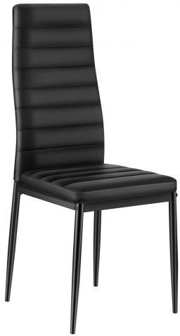 Столички Трапезария с истинска кожа Black 4бр