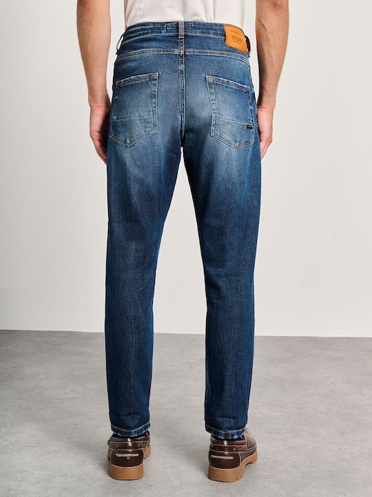 Nollan Men's Jeans Pants Elastic Slim Fit Blue
