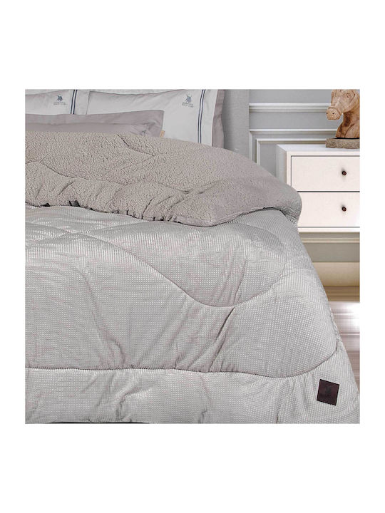 Greenwich Polo Club Bettbezug mit Hollowfiber-Füllung Großes Doppelbett 220x240cm 3955 Ice Grey 740 GSMGsm 11 togs Togs