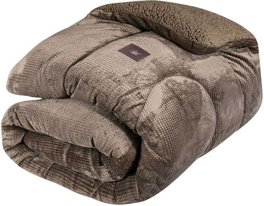 Greenwich Polo Club Duvet Cover with Hollowfiber Filling Single 160x220cm Essential 3958 Taupe 740 GSMGsm 11 togs Togs