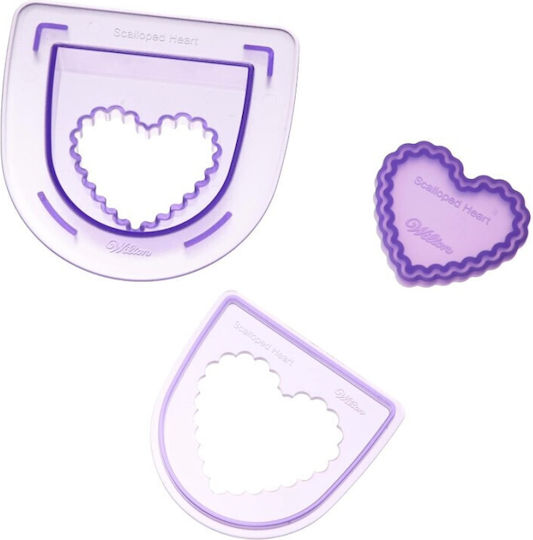 Wellenschliff Herz-Ausstecher "Stempel Set" Wilton