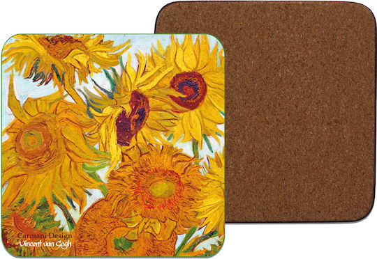 Carmani Van Gogh Сервизи За Чаши От Корк 10.5x10.5см 6 Бройки