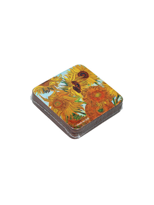 Carmani Van Gogh Cork Coasters 10.5x10.5cm 6 Pieces