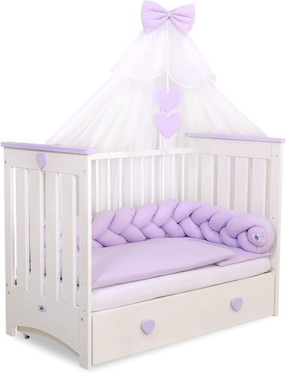 My Sweet Baby Crib Bumpers Braided Inside Purple