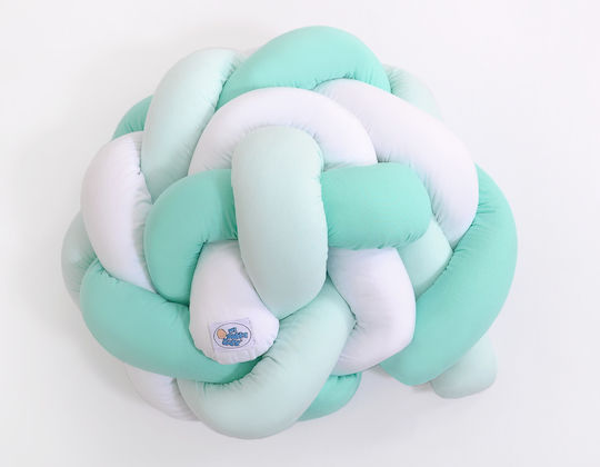 My Sweet Baby Crib Bumpers Braided Inside White And Mint