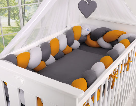 My Sweet Baby Bettumrandungen Geflochten Innerhalb Gray, Mustard, Anthracite