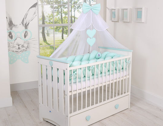 My Sweet Baby Crib Bumpers Braided Inside Mint
