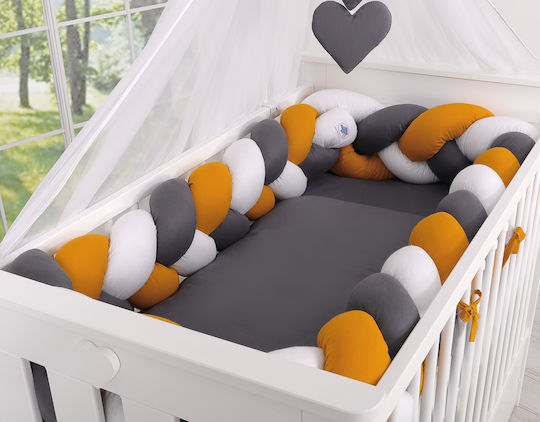 My Sweet Baby Πάντα Πλεξούδα Εσωτερική White, Mustard, Anthracite