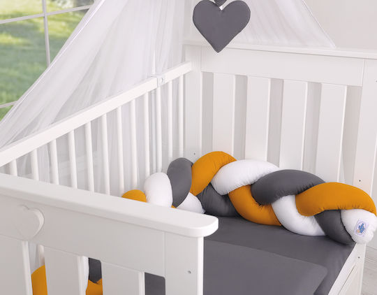 My Sweet Baby Πάντα Πλεξούδα Εσωτερική White, Mustard, Anthracite