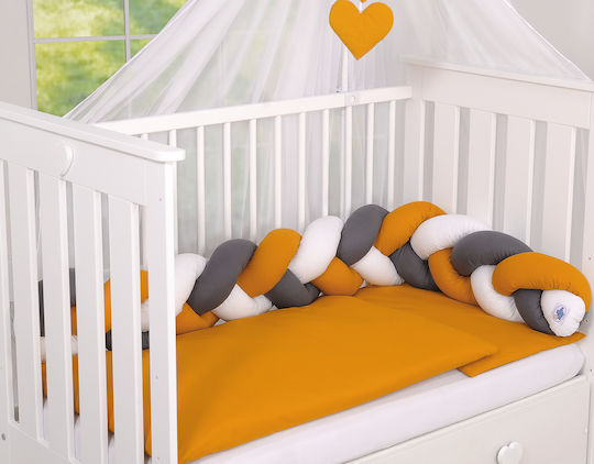 My Sweet Baby Πάντα Πλεξούδα Εσωτερική White, Mustard, Anthracite