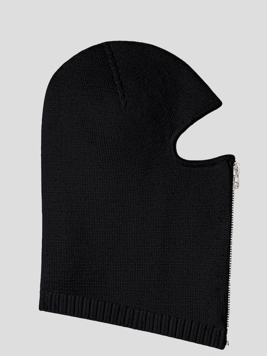 Volles Gesicht Unisex Beanie Gestrickt in Schwarz Farbe