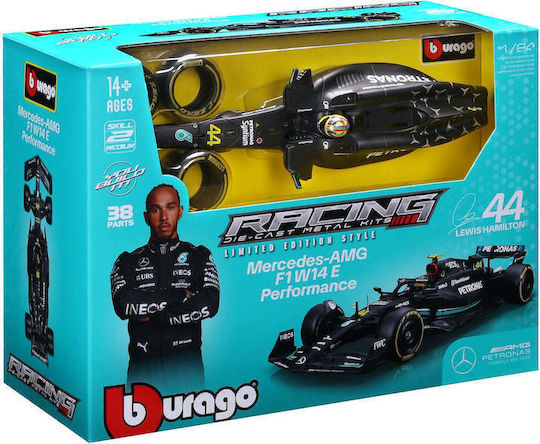 Bburago 18-28510 Racing Die Cast Metal Kit Mercedes Amg F1 W14e #44 Lweis Hamilton Scale 1:24
