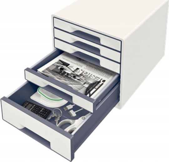 Leitz Plastic Desktop Drawer 5 Positions with Lock Black