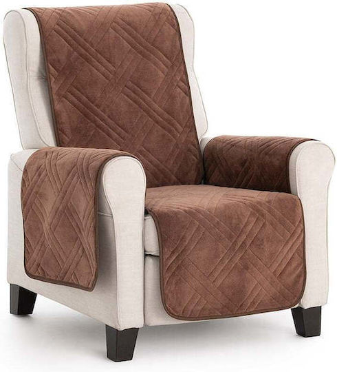 Sofazip Elastische Abdeckung für Sessel Brown 55εκ. 1Stück SZMATVELVETMARO