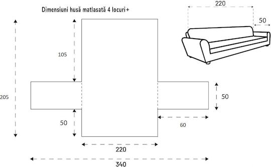 Sofazip Elastische Abdeckung für Sessel Brown 55εκ. 1Stück SZMATVELVETMARO