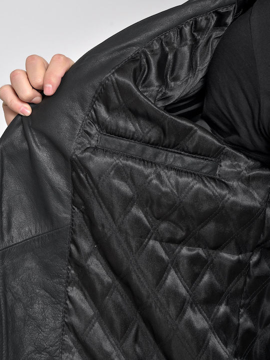 Leather Jacket Biker Black