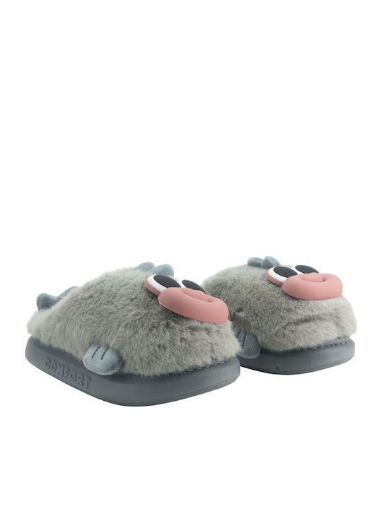Winter Women's Slippers Gray