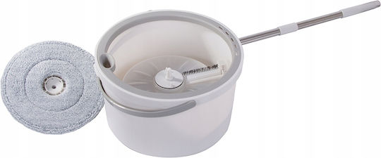 Verk Group Set Spin Mop Bucket 360 Degrees 2 Microfiber Pads 5907451371749