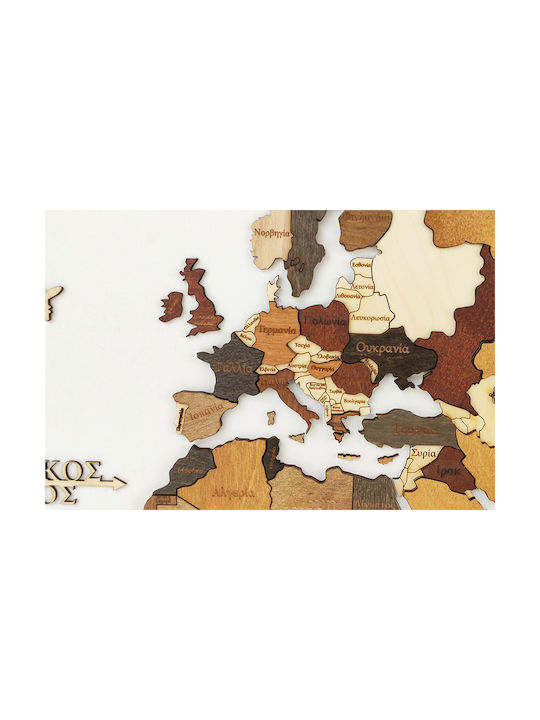 New Wooden 3D World Map Wall Decor 115 x 65 Names Code 94255