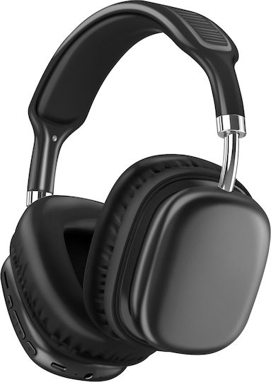 Hoco W52 Plus Wireless Wired Over Ear Headphones with Radio with 46 Hours Playing Time Black