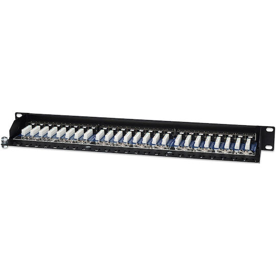 Patch Panel Shielded για Rack 1U 19" 24 Θυρών cat5e / cat6a