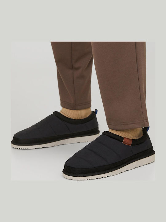 Heel Enclosed Men's Slipper Black
