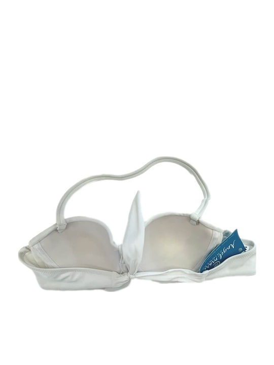 Trägerloses Bikinioberteil Weiß