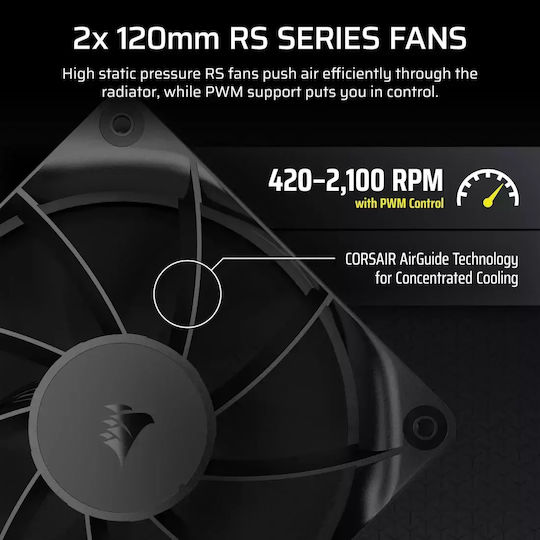 Corsair NAUTILUS 240 RS LCD Water Cooling AIO CPU With 2 Fans 120mm And ARGB Lighting White