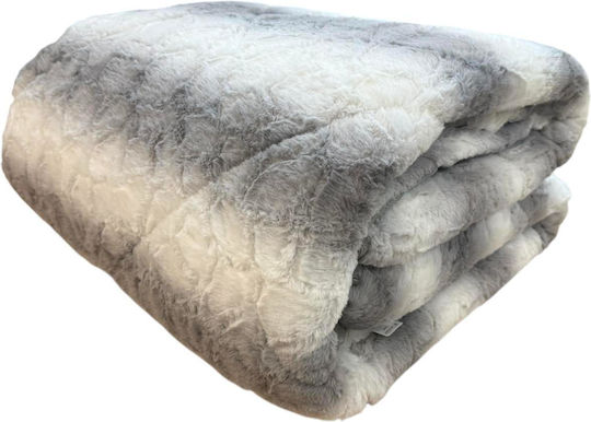 Linea Home Κουβερτοπάπλωμα Υπέρδιπλο 220x240εκ. Γκρι
