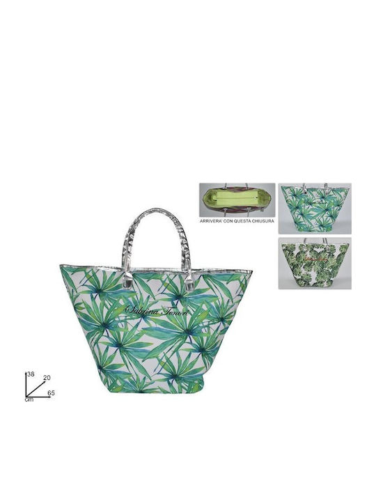 Due esse Geantă De Plajă Din Material Textil Verde