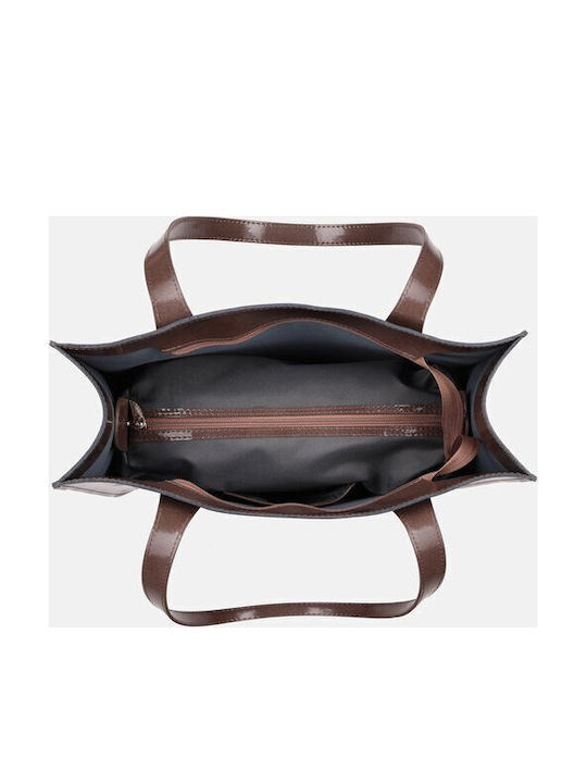 Leder Damen Schultertasche Braun
