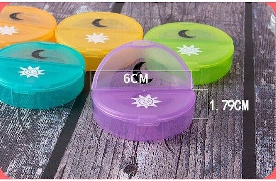 Cutie de Depozitare Medicamente Flippy 7 Zile 14 Compartimente Cutie Suport Containere Detasabile Portabile Containere Colorate Suport Negru 17.5x11x9.5 Cm