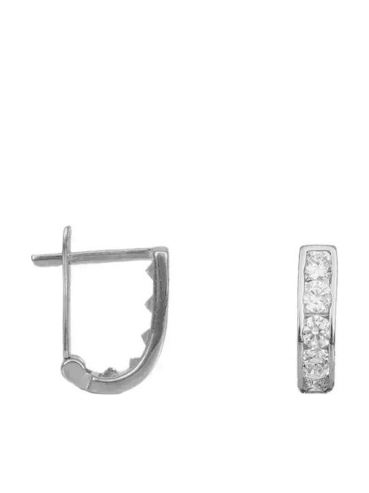 Cercei din White Gold cu Pietre